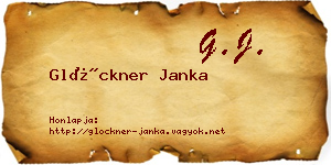 Glöckner Janka névjegykártya